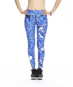 Women Plus Size Slim Quick-dry Print Stretched Gym Running Ninth Yoga Pants
