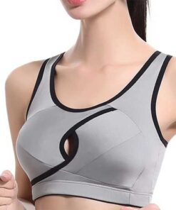 Alternative view of Women Sexy Small Key-hole Front Top Shockproof Wireless Breathable Sport Yoga Bras