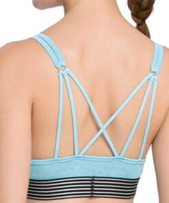 Women Sexy Breathable Cross-Criss Wireless Bra Key Hole Front Sports Yoga Underwear