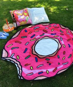 Alternative view of IPRee?? Yoga Mat Beach Blanket Food Pattern Round Throw Beach Towel Sunscreen Shawl Tapestry Wall Hanging