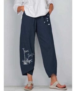 Alternative view of Bamboo Butterflies Print Pants