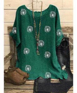 Alternative view of Printed Short Sleeve O-Neck T-shirt