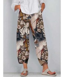 Colorful Ethnic Print Pants