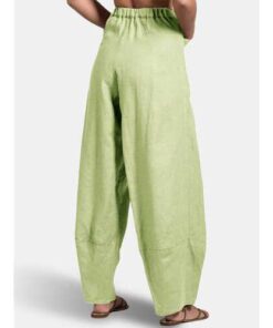 Alternative view of Flower Embroidery Pockets Harem Pants